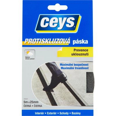 Ceys TackCeys Páska protiskluzová 25 mm x 5 m černá 505501 – Hledejceny.cz