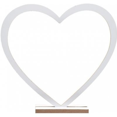 Paris Dekorace Dřevěné srdce - velké bílé – Hledejceny.cz