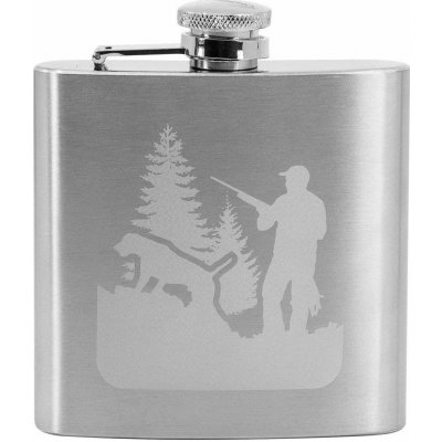 Ocelová kapesní lahev placatka myslivec v dárkovém balení 180 ml – Zboží Dáma