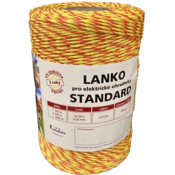 Lanko STANDARD pro el. ohradník 3x0 20 mm Niro žluto oranž. 500 m