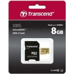 Transcend microSDHC 8 GB UHS-I U1 TS8GUSD500S – Zbozi.Blesk.cz