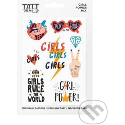 TATTonMe Vodeodolné dočasné tetovačky pre dievčatá Girls Power mix - TATTon.me