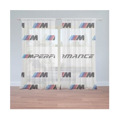 Sablio Záclony MPERFORMANCE bílý vzor: 2ks 150x250cm – Hledejceny.cz