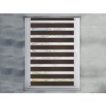 Fexi Roleta Den a noc, Silk Tmavě Hnědá, A 095 FR, 220x52 cm levá-bílá – Sleviste.cz