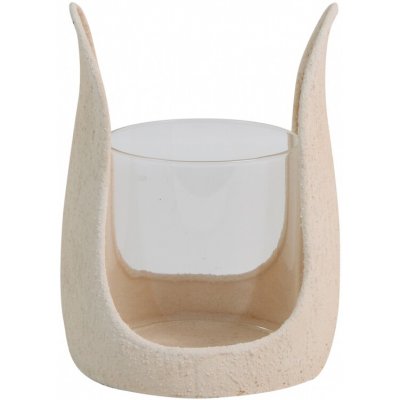 Kovový svícen Elenor S bílý, 20 x 12,5 cm – Zbozi.Blesk.cz