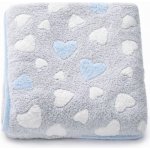 New Baby Dětská deka Heart Modrá – Zboží Dáma