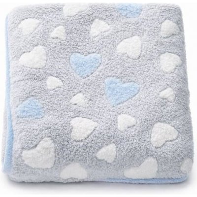 New Baby Dětská deka Heart Modrá – Zboží Dáma