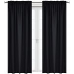 Fliying Dekorační závěs s řasící páskou Melanie 145x250 cm - černý – Zboží Mobilmania