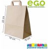 Nákupní taška a košík Zawmark Plus Taška papírová hnědá ploché ucho 18x8x22 cm