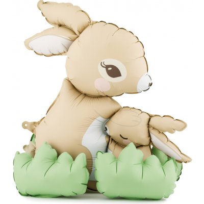 PartyDeco Balonek fóliový Zajíčci stojící, 75 cm – Zbozi.Blesk.cz