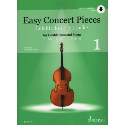 Easy Concert Pieces 1 + Audio Online snadné koncertní skladby pro kontrabas a klavír