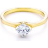 Prsteny Savicki zásnubní prsten dvoubarevné zlato zirkon C 16036 PI