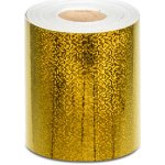 Hologramová samolepicí páska motiv kolečka - šíře 10cm - zlatá