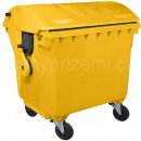 Plastik Gogic Plastový kontejner 1 100 l žlutý kulaté víko
