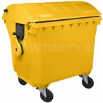 Plastik Gogic Plastový kontejner 1100 l žlutý kulaté víko – Zboží Mobilmania