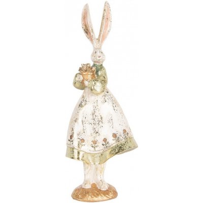 Dekorace figurka zaječice v šatech zdobená zlatou patinou - 12*9*33 cm – Hledejceny.cz
