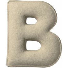Yellow Tipi Letter B polštář béžová 30x40