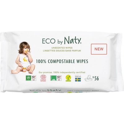 Eco by Naty vlhčené ubrousky Naty bez vůně, 56 ks – Zboží Dáma