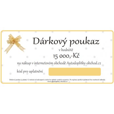 ADO Pro Dárkový poukaz na nákup zboží v hodnotě 15 000 Kč