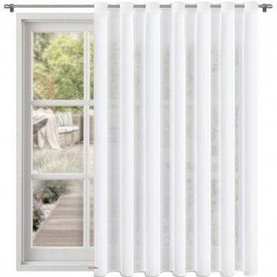 BytoTex Hotová záclona s kroužky Nani bílá 300x250 cm – Zboží Dáma