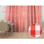 Biante Dekorační závěs TF-071 Červeno-bílá kostka 140x190 cm – Hledejceny.cz