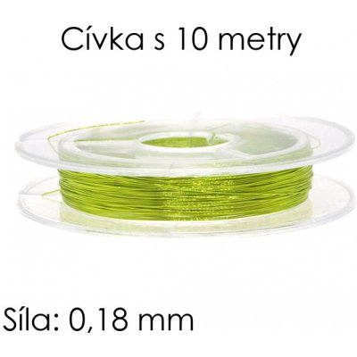 Zelený drátek, 0,18mm (10m) – Zboží Dáma