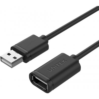 Unitek Y-C450GBK prodlužovací USB 2.0 AM-AF, 2m, černý – Zbozi.Blesk.cz