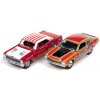 Sběratelský model Johnny Lightning Ford Maverick Don Nicholson 1970 + Chevy Nova Grumpy's Toy 1966 1:64