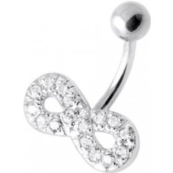 Šperky4U stříbrný piercing do pupíku nekonečno BP01021-C