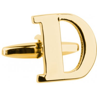 Bubibubi manžetový knoflíček zlaté písmeno D – Zboží Mobilmania