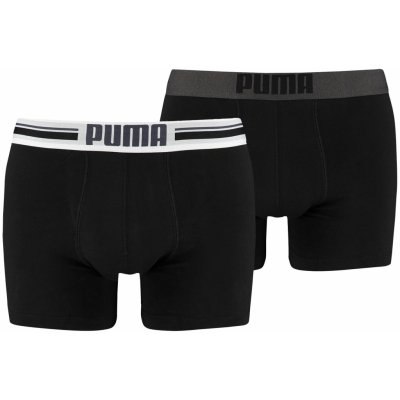 Puma boxerky Placed Logo Black Long 2 Pack