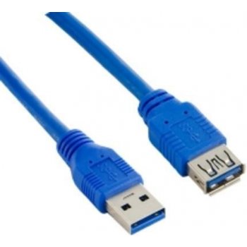 4World 08955 USB 3.0 AM-AF, 1,8m, modrý