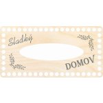 Woody Crafts Víko na kapesníky - obdélník 24 x 12 cm, Sladký domov – Sleviste.cz