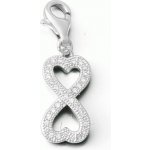 Zlatnictví Zlatíčko Stříbrný přívěsek s karabinkou nekonečno AGP22 – Hledejceny.cz