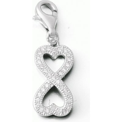 Zlatnictví Zlatíčko Stříbrný přívěsek s karabinkou nekonečno AGP22 – Hledejceny.cz