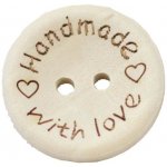 Pro Háčkování Hand made, kulatý přírodní, 20mm – Zboží Dáma