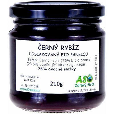 ASO Zdravý život černý rybíz doslazovaný Bio panelou 450 g – Zboží Dáma
