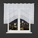 Dekorační oblouková krátká záclona na žabky nebo garnýž MARIA 120 bílá 250x120 cm MyBestHome – Hledejceny.cz