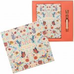 CurePink Poznámkový blok s propiskou v dárkovém setu Frida Kahlo Viva La Vida A5 14,8 x 21 cm SCPA5B07 – Sleviste.cz
