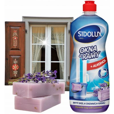 Sidolux Marseilské mýdlo a Levandule univerzální čistič na okna a rámy 1 l – HobbyKompas.cz