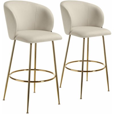 Tectake 405854 luana samet krémová / zlatá 2 ks – Hledejceny.cz