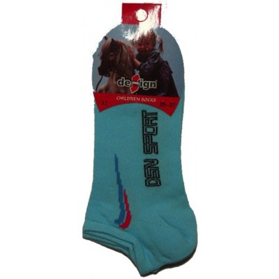 Design Socks dívčí kotníčkové ponožky jednobarevné tyrkysová