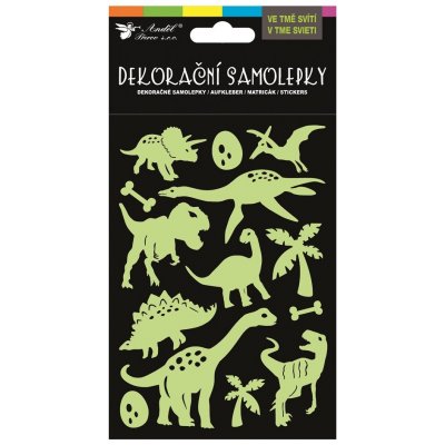 Anděl Samolepky 3D 10,5 x 20 cm svítící ve tmě, dinosauři 15130 – Hledejceny.cz