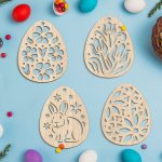 Dřevěné velikonoční dekorace Vajíčka