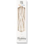 Dortisimo Svíčky spirálové bílé se stříbrným zdobením – Zboží Dáma