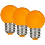 UVtech LED žárovka, 2W E27, oranžová bez obsahu modré 3ks – Sleviste.cz