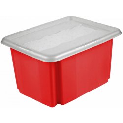 Keeeper Emil & Emilia Úložný box s víkem červený 55,5x40x30cm 45L