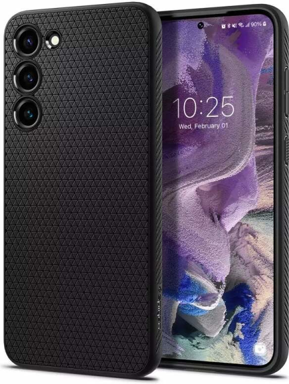 Pouzdro Silikonové SPIGEN Liquid Air na mobil Samsung Galaxy S23 Černé