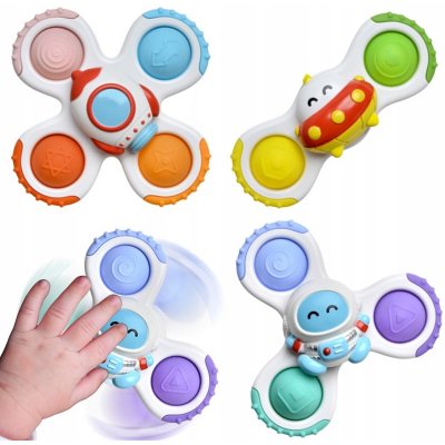 SPINNER SENZORICKÁ HRAČKA VESMÍRNÁ RAKETA UFO 3 KS WOOPIE BABY – Zboží Mobilmania