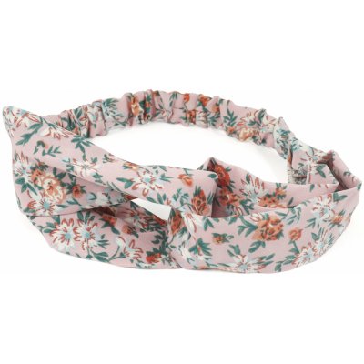 Květinová látková čelenka do vlasů růžová – Zboží Dáma